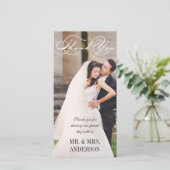 Script bruiloft dank u bedankkaart (Staand voorkant)