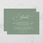 Script bruiloft details informatiekaartje (Voorkant / Achterkant)