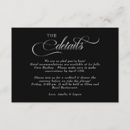 Script bruiloft details informatiekaartje