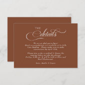 Script bruiloft details informatiekaartje (Voorkant / Achterkant)