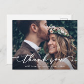  script bruiloft foto dank u briefkaart (Voorkant / Achterkant)