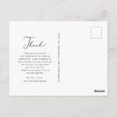  script bruiloft foto dank u briefkaart (Achterkant)