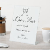 Script Bruiloft Open Bar Eenvoudige Evenementen In Reclamebord Met Voetstuk (Insitu)