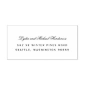 Script Bruiloft Retouradres Zelfinktende Stempel (Design)