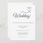 Script bruiloft uitnodiging (Voorkant / Achterkant)