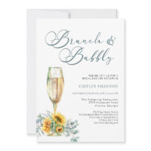 Script Brunch en bubbels Bruiloft met zonnebloemen