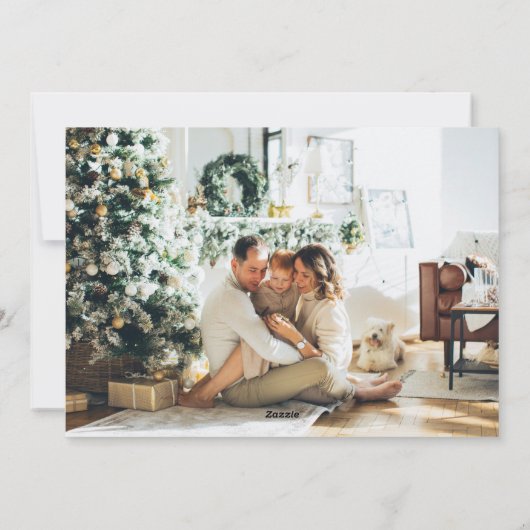 Script Buon Natale Photo Holiday Card Feestdagenkaart (Achterkant)