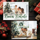 Script Buon Natale Photo Holiday Card Feestdagenkaart
