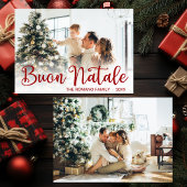 Script Buon Natale Photo Holiday Card Feestdagenkaart