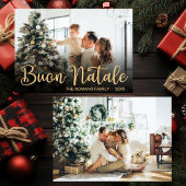 Script Buon Natale Photo Holiday Card Feestdagenkaart