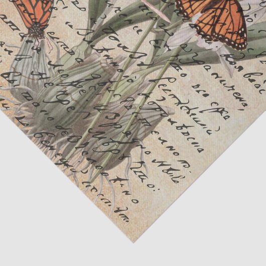  Script Butterfly Decoupage Tissue Paper Tissuepapier (Detail)