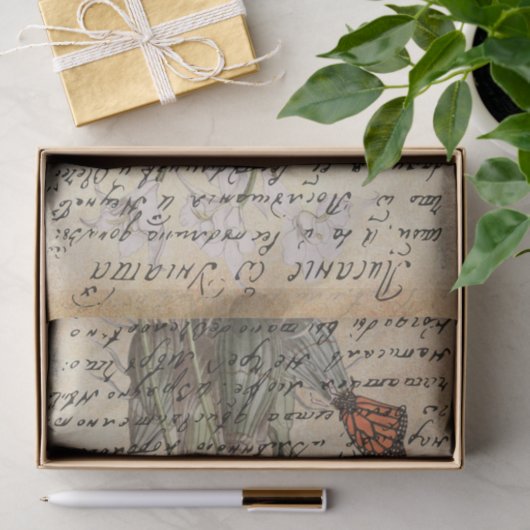  Script Butterfly Decoupage Tissue Paper Tissuepapier (Geschenk)