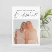Script Calendar bruidsmeisje voorstel uitnodiging (Staand voorkant)