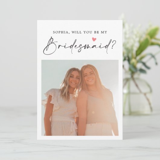 Script Calendar bruidsmeisje voorstel uitnodiging (Staand voorkant)