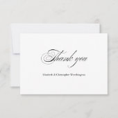 Script Calligrafie Minimal Elegant Classic Wedding Bedankkaart (Voorkant)