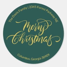 Script Calligrafie Prettig Kerstmis Retouradres