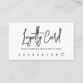 Script Calligraphy Blush Pink Loyalty Kaart (Voorkant)