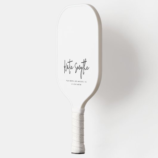 Script Calligraphy Minimalist Chic gepersonaliseer Pickleball Paddle (Links)