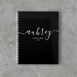 Script Calligraphy Modern Black Planner<br><div class="desc">Minimalistische functies in het moderne handschrift.</div>