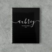 Script Calligraphy Modern Black Planner
