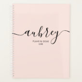 Script Calligraphy Modern Blush Pink Planner (Voorkant)