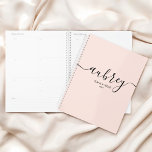 Script Calligraphy Modern Blush Pink Planner<br><div class="desc">Minimalistische functies in het moderne handschrift.</div>