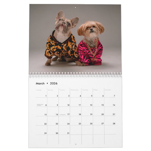 Script Calligraphy Newly Wed Photo Terracotta Kalender (Mar 2026)