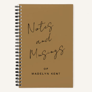 Script Calligraphy Personalized Gold Notitieboek