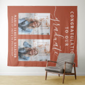 Script Calligraphy Two Photo Afstuderen | SINAASAP Wandkleed (In Situ (horizontaal))