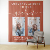 Script Calligraphy Two Photo Afstuderen | SINAASAP Wandkleed (In situ)