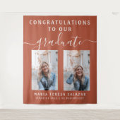 Script Calligraphy Two Photo Afstuderen | SINAASAP Wandkleed (Voorkant)