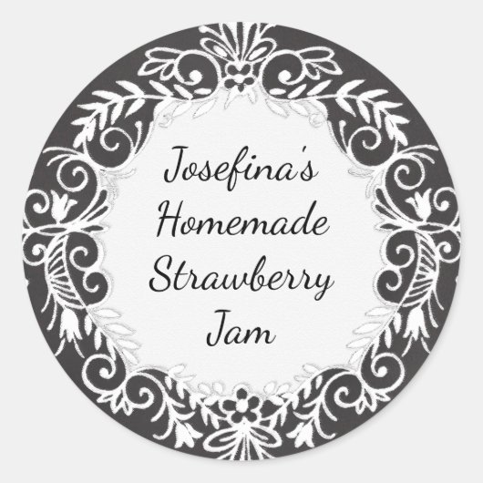 Script Chalkboard Gedrukt Fles Canning Jar Label (Voorkant)