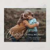 Script Cherish Budget Kaart voor kerstmis foto's (Voorkant)