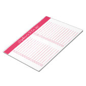 Script Cherry Red 8.5x11 Tweecoloms checklist Notitieblok (Schuin)