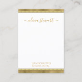 Script Chic Gold White Earring Display kaart Visitekaartje (Voorkant)