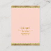 Script Chic Roos Gouden Sieraden Oorbel Display Visitekaartje (Achterkant)