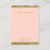 Script Chic Roos Gouden Sieraden Oorbel Display Visitekaartje (Voorkant)