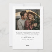 Script Christmas Cheer Pas getrouwd Mr & Mrs Foto Feestdagenkaart (Achterkant)