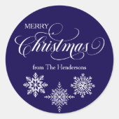 Script Christmas Custom Blue Sticker (Voorkant)