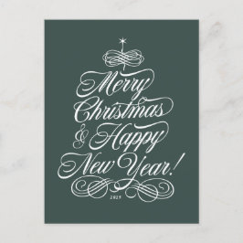 Script Christmas Kaart in het groen