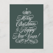 Script Christmas Kaart in het groen (Voorkant)