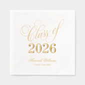 Script Class of 2025 Afstuderen Gold Folie Servetten (Voorkant)