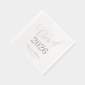 Script Class of 2025 Afstuderen Silver Folie Servetten (Rechts)