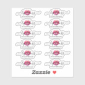 Script Clear Pink Lip Gloss Labels (Vel)
