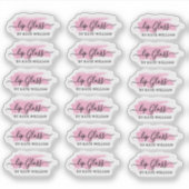 Script Clear Pink Lip Gloss Labels (Voorkant)