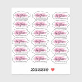 Script Clear Pink Lip Gloss Labels (Vel)
