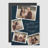 Script Collage Religieuze Magnetische Kerst Kaart (Voorkant / Achterkant)