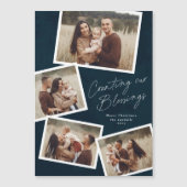 Script Collage Religieuze Magnetische Kerst Kaart (Voorkant)