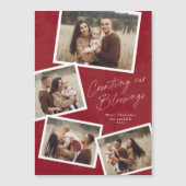 Script Collage Religieuze Magnetische Kerstkaart (Voorkant)