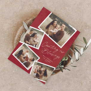Script Collage Religieuze Magnetische Kerstkaart